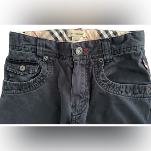 BURBERRY Boys black pants adjustable waist size 10Y 140 cm - Picture 2 of 5